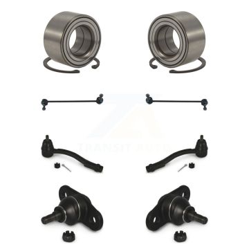Front Bearing Lower Ball Joint Outer Tie Rod & Sway Bar Link Kit (8Pc) For Hyundai Accent K77-101894
