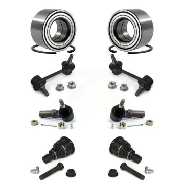 Front Wheel Bearing Lower Ball Joint Outer Tie Rod Link Kit (8Pc) For 1998-2002 Mazda 626 K77-101900