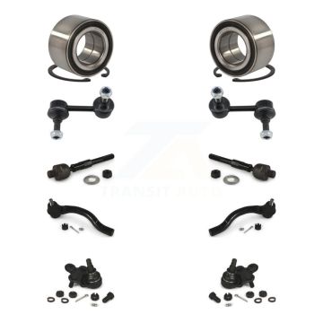 Front Bearing Lower Ball Joint Outer Inner Tie Rod & Link Kit (10Pc) For Honda Civic 1.8L K77-101935