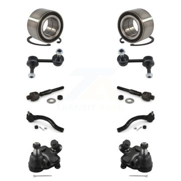 Front Bearing Lower Ball Joint Outer Inner Tie Rod & Link Kit (10Pc) For Honda Civic 1.8L K77-101936