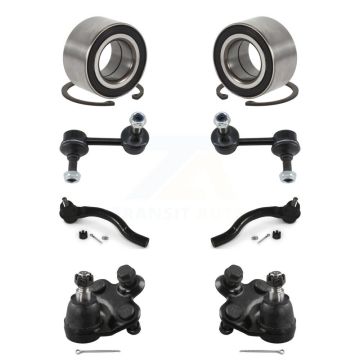 Front Bearing Lower Ball Joint Outer Tie Rod & Link Kit (8Pc) For 06-11 Honda Civic 2.0L K77-101938