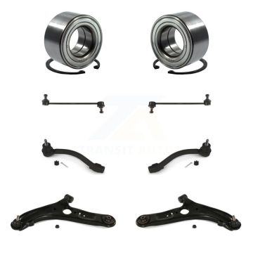 Front Bearing Lower Control Arm Outer Tie Rod Link Kit (8Pc) For Hyundai Elantra GT Coupe K77-101946