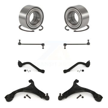 Front Bearing Lower Control Arm with BJ Outer Tie Rod & Link Kit (8Pc) For Hyundai Sonata K77-101948