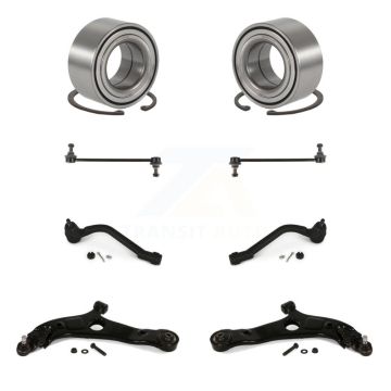 Front Bearing Lower Control Arm Outer Tie Rod Link Kit (8Pc) For Kia Optima Hyundai Azera K77-101949