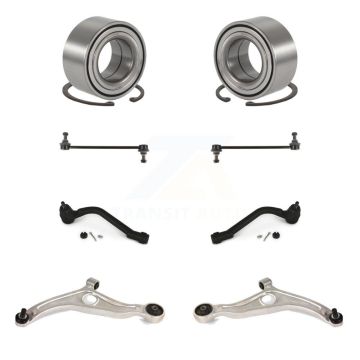 Front Bearing Lower Arm Outer Tie Rod Link Kit (8Pc) For Hyundai Sonata Kia Optima Azera K77-101950