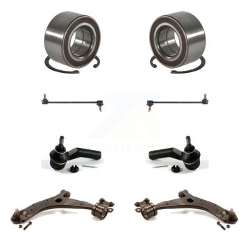 Front Bearing Lower Control Arm with BJ Outer Tie Rod Link Kit (8Pc) For Mazda 3 5 Sport K77-101952