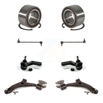 Front Bearing Lower Control Arm Outer Tie Rod Link Kit (8Pc) For 2010-2013 Mazda 3 Sport K77-101953