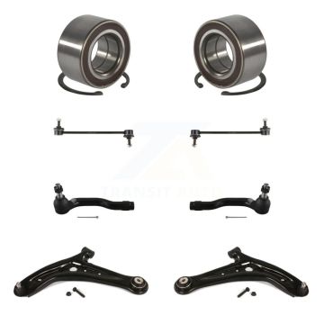 Front Wheel Bearing Lower Control Arm Outer Tie Rod Link Kit (8Pc) For 2011-2014 Mazda 2 K77-101955
