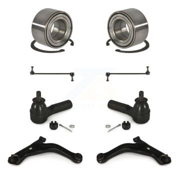 Front Wheel Bearing Lower Control Arm Outer Tie Rod Link Kit (8Pc) For Ford Escape Mazda K77-101967