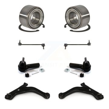 Front Wheel Bearing Lower Control Arm Outer Tie Rod Link Kit (8Pc) For Ford Escape Mazda K77-101968