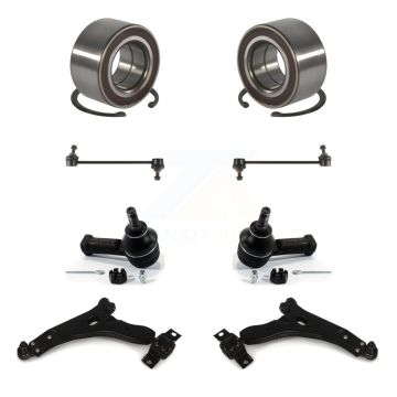 Front Bearing Lower Control Arm w/ Ball Joint Outer Tie Rod Link Kit (8Pc) For Ford Focus K77-101971