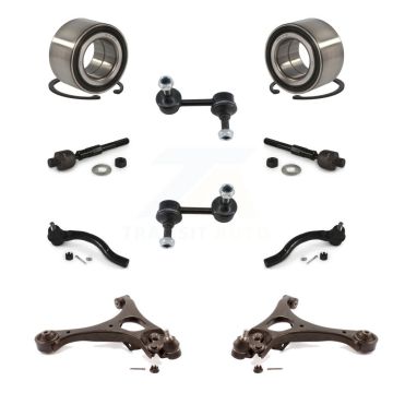 Front Bearing Lower Control Arm Outer Inner Tie Rod Link Kit (10Pc) For Honda Civic 1.8L K77-102007