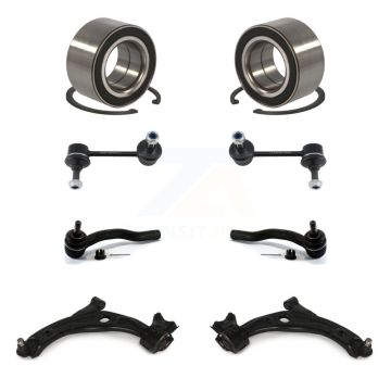 Front Bearing Lower Control Arm Outer Tie Rod End Link Kit (8Pc) For 2007-2012 Mazda CX-7 K77-102015