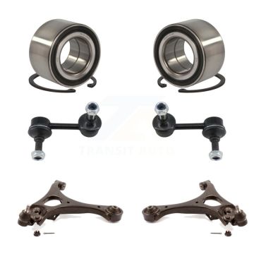 Front Wheel Bearing Lower Control Arm Link Kit (6Pc) For 2006-2011 Honda Civic 1.3L 1.8L K77-102026