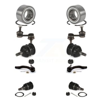 Front Bearing Upper Lower Ball Joint Outer Tie Rod & Link Kit (10Pc) For 97-01 Honda CR-V K77-102028