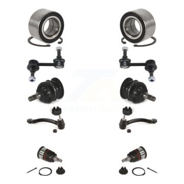 Front Bearing Upper Lower Ball Joint Outer Tie Rod Link Kit (10Pc) For 2004-2006 Acura TL K77-102030