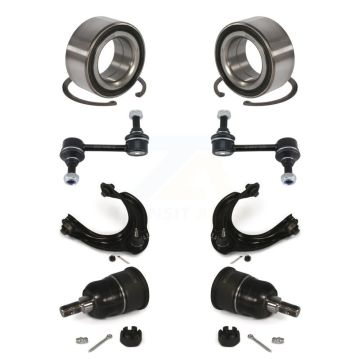 Front Wheel Bearing Lower Ball Joint Upper Arm Link Kit (8Pc) For Honda Accord Acura TSX K77-102038