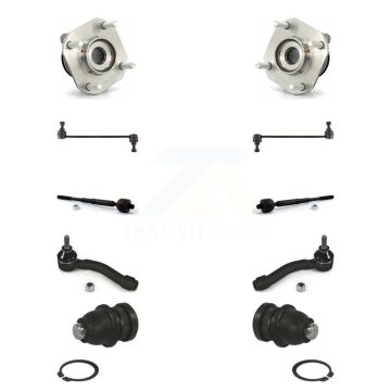 Front Bearing Lower Ball Joint Outer Inner Tie Rod Link Kit (10Pc) For Nissan Sentra 2.0L K77-102042