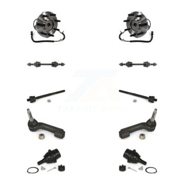 Front Hub Bearing Lower Ball Joint Outer Inner Tie Rod End Link Kit (10Pc) For Ford F-150 K77-102048