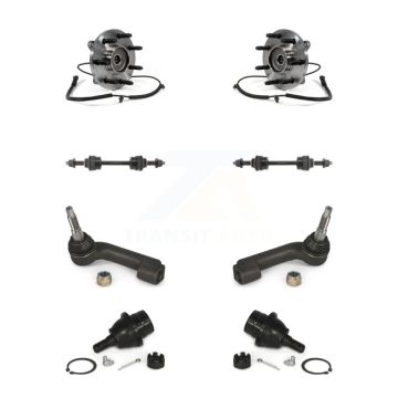 Front Hub Bearing Lower Ball Joint Outer Tie Rod & Sway Bar Link Kit (8Pc) For Ford F-150 K77-102056