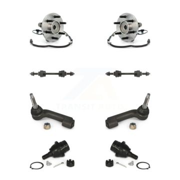 Front Hub Bearing Lower Ball Joint Outer Tie Rod & Sway Bar Link Kit (8Pc) For Ford F-150 K77-102057