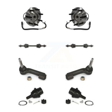 Front Hub Bearing Lower Ball Joint Outer Tie Rod & Sway Bar Link Kit (8Pc) For Ford F-150 K77-102058