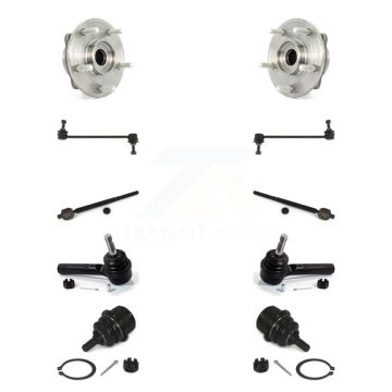 Front Hub Bearing Lower Ball Joint Outer Inner Tie Rod Link Kit (10Pc) For Dodge Journey K77-102059