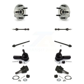 Front Hub Bearing Lower Ball Joint Outer Inner Tie Rod Link Kit (10Pc) For Dodge Ram 1500 K77-102064