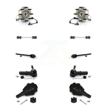Front Bearing Lower Ball Joint Outer Inner Tie Rod Link Kit (10Pc) For Chevrolet GMC 3500 K77-102067