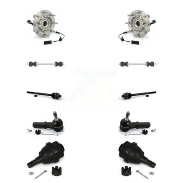 Front Bearing Lower Ball Joint Outer Inner Tie Rod Link Kit (10Pc) For GMC Sierra 3500 HD K77-102070