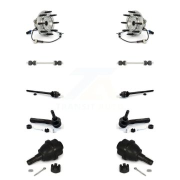 Front Bearing Lower Ball Joint Outer Inner Tie Rod Link Kit (10Pc) For Chevrolet 2500 GMC K77-102071