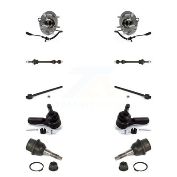 Front Bearing Lower Ball Joint Outer Inner Tie Rod Link Kit (10Pc) For 2012 Ram 1500 4WD K77-102073