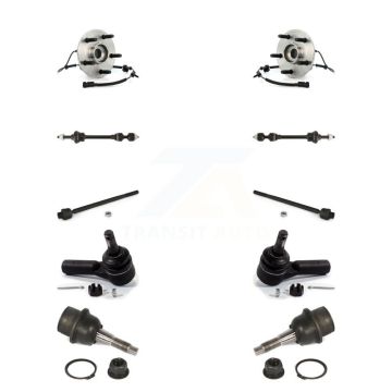 Front Hub Bearing Lower Ball Joint Outer Inner Tie Rod Link Kit (10Pc) For Dodge Ram 1500 K77-102074