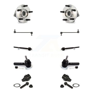 Front Bearing Lower Ball Joint Outer Inner Tie Rod Link Kit (10Pc) For 2009 Dodge Caliber K77-102076