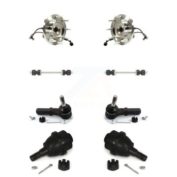Front Bearing Lower Ball Joint Outer Tie Rod Link Kit For GMC Chevrolet Sierra 2500 HD XL K77-102084