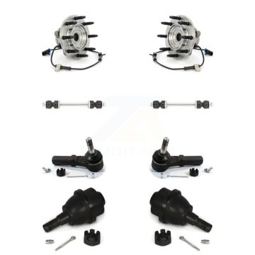 Front Bearing Lower Ball Joint Outer Tie Rod Link Kit For GMC Chevrolet Sierra 2500 HD H2 K77-102085