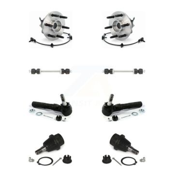 Front Bearing Lower Ball Joint Outer Tie Rod & Link Kit For Chevrolet Silverado 1500 GMC K77-102087