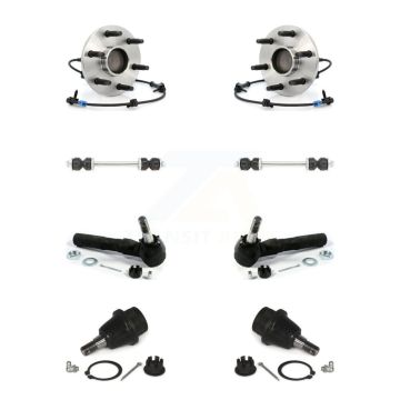 Front Bearing Lower Ball Joint Outer Tie Rod & Link Kit For Chevrolet GMC Silverado 1500 K77-102088