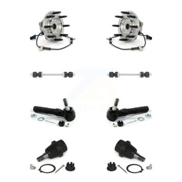 Front Bearing Lower Ball Joint Outer Tie Rod & Link Kit For Chevrolet Silverado 1500 GMC K77-102090