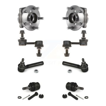 Front Hub Bearing Lower Ball Joint Outer Tie Rod End Sway Bar Link Kit For Subaru Impreza K77-102096