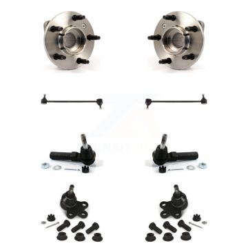 Front Bearing Lower Ball Joint Outer Tie Rod Link Kit For 2008 Pontiac Grand Prix Non-ABS K77-102117