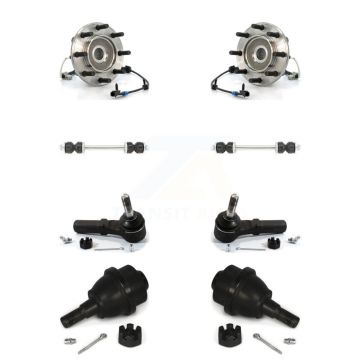 Front Bearing Lower Ball Joint Outer Tie Rod & Link Kit For Chevrolet GMC Sierra 3500 4WD K77-102128