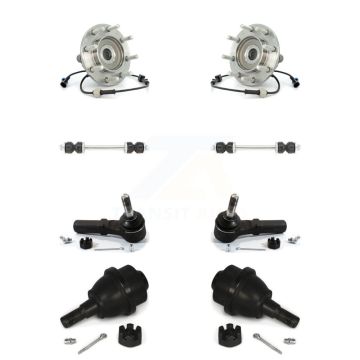 Front Bearing Lower Ball Joint Outer Tie Rod & Link Kit For Chevrolet GMC Sierra 3500 RWD K77-102129