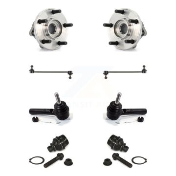 Front Hub Bearing Lower Ball Joint Outer Tie Rod Sway Bar Link Kit For 2009 Dodge Caliber K77-102140