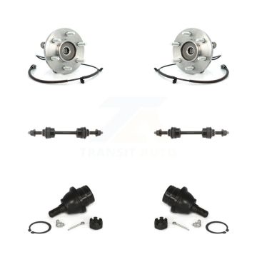 Front Hub Bearing Assembly Lower Ball Joint & Sway Bar Stabilizer Link Kit For Ford F-150 K77-102197