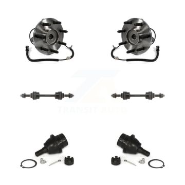 Front Hub Bearing Assembly Lower Ball Joint & Sway Bar Stabilizer Link Kit For Ford F-150 K77-102200