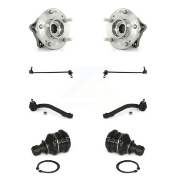 Front Hub Bearing Lower Ball Joint Outer Tie Rod Link Kit (8Pc) For Hyundai Santa Fe Kia K77-102229