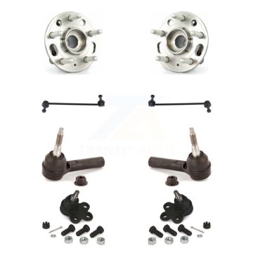 Front Hub Bearing Lower Ball Joint Outer Tie Rod Link Kit (8Pc) For Chevrolet Equinox GMC K77-102232