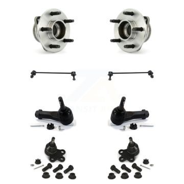 Front Hub Bearing Lower Ball Joint Outer Tie Rod & Link Kit (8Pc) For Saturn Vue Pontiac K77-102236