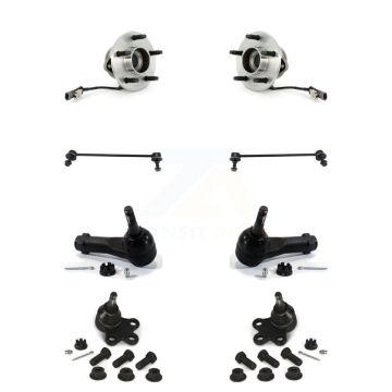 Front Hub Bearing Lower Ball Joint Outer Tie Rod Link Kit (8Pc) For Saturn Vue Chevrolet K77-102237